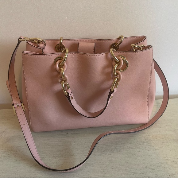 Michael Kors Cynthia Medium Saffiano Leather Satchel - Picture 3 of 6